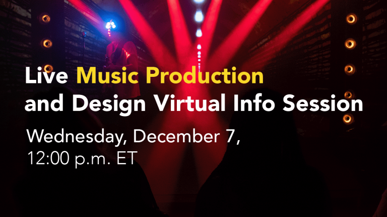 Berklee NYC Live Music Production and Design Virtual Info Session