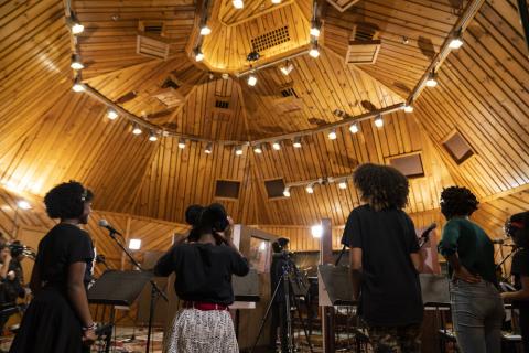 Power Station Studio Cast album Students recording vocals